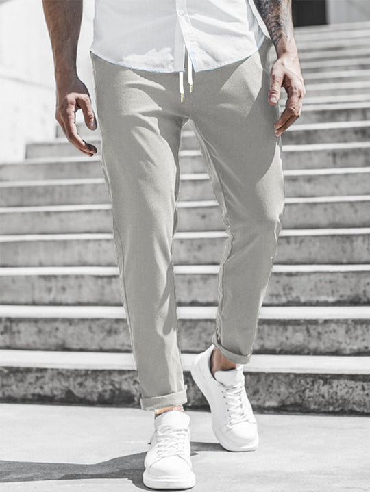 Herren Sportliche Chino-Hose mit flexiblem Bund und modernen Details Heidi-Mode