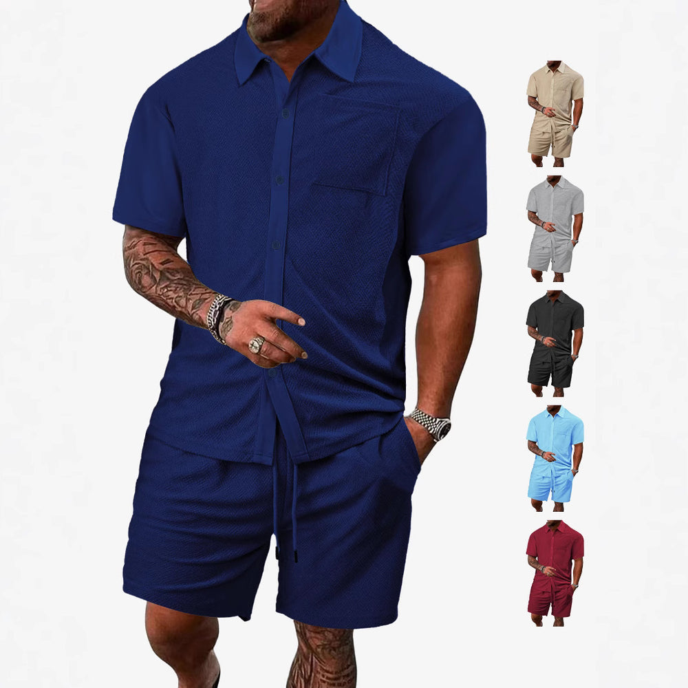 Herren Freizeit Outfits mit atmungsaktiver Textur und praktischen Taschen Heidi-Mode