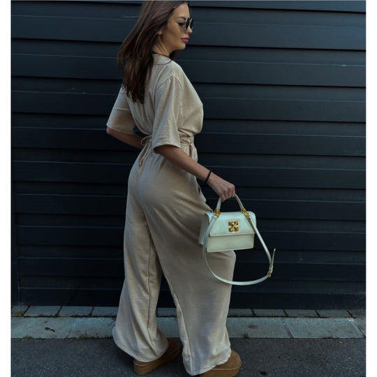 Damen eleganter Jumpsuit mit lockerem Schnitt Heidi-Mode