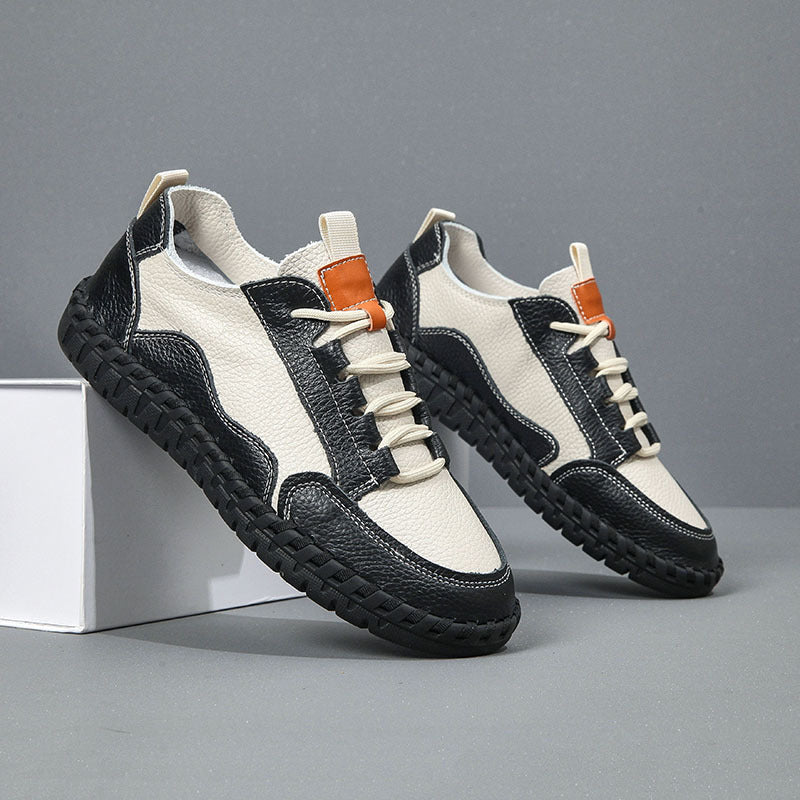 Herren Freizeit Leder Sneakers Heidi-Mode