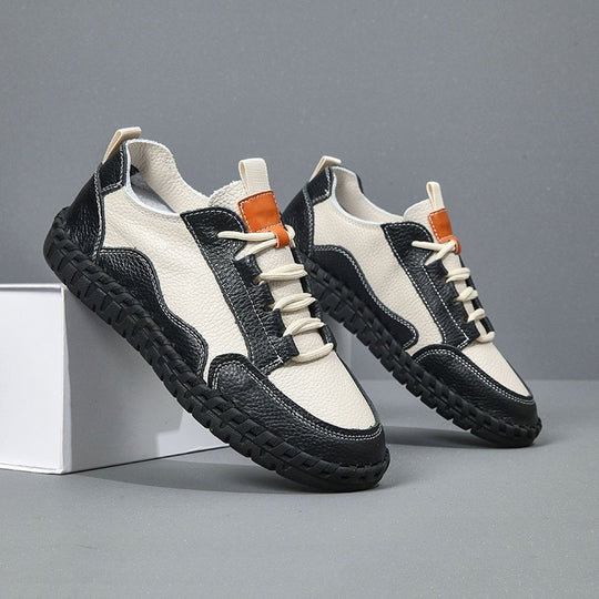 Herren Freizeit Leder Sneakers Heidi-Mode