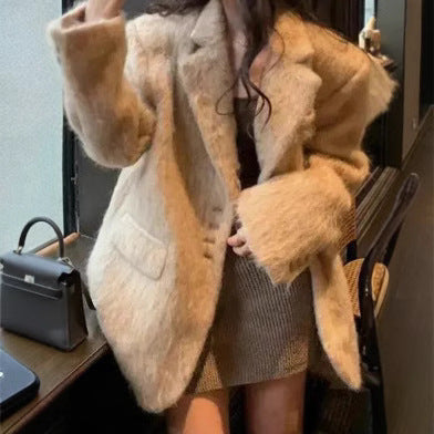 Damen Oversized Wollmantel Heidi-Mode