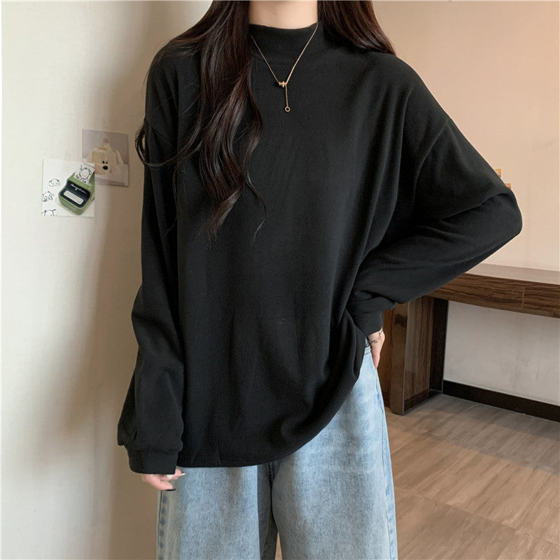 Femme Mock Neck Langarm-Top Heidi-Mode