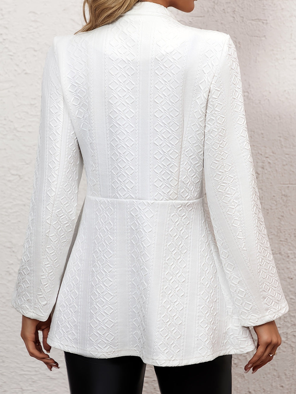 Damen Eleganter Strickblazer mit feinem Muster Heidi-Mode