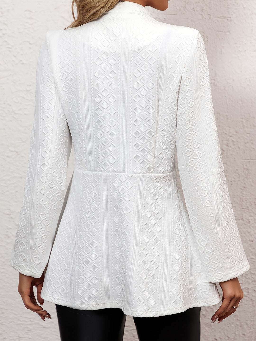 Damen Eleganter Strickblazer mit feinem Muster Heidi-Mode