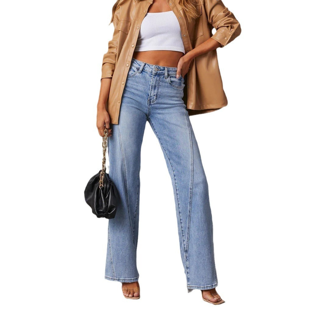 Damen Hochtaillierte Flared Jeans Heidi-Mode