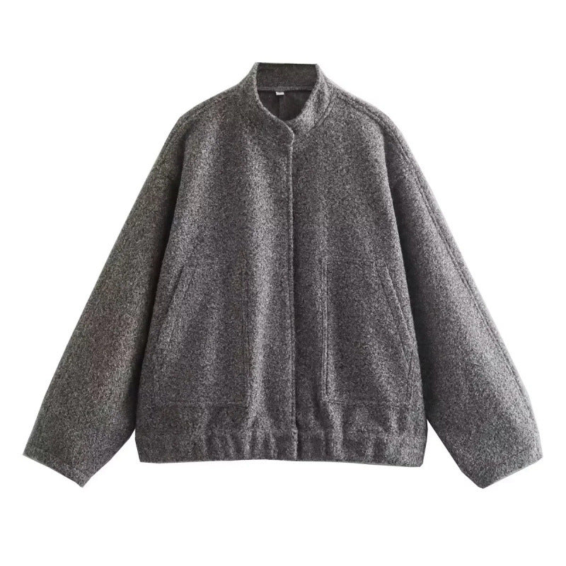 Damen coole Oversize-Jacke aus weichem Wollmix Heidi-Mode