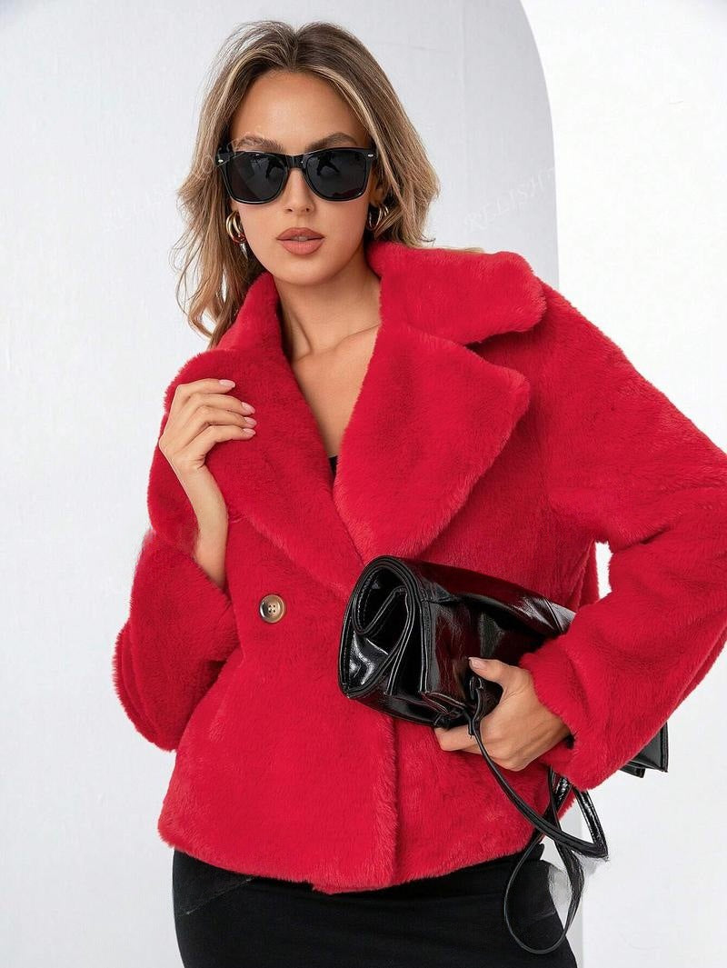 Damen Trendige und weiche Teddyjacke Heidi-Mode