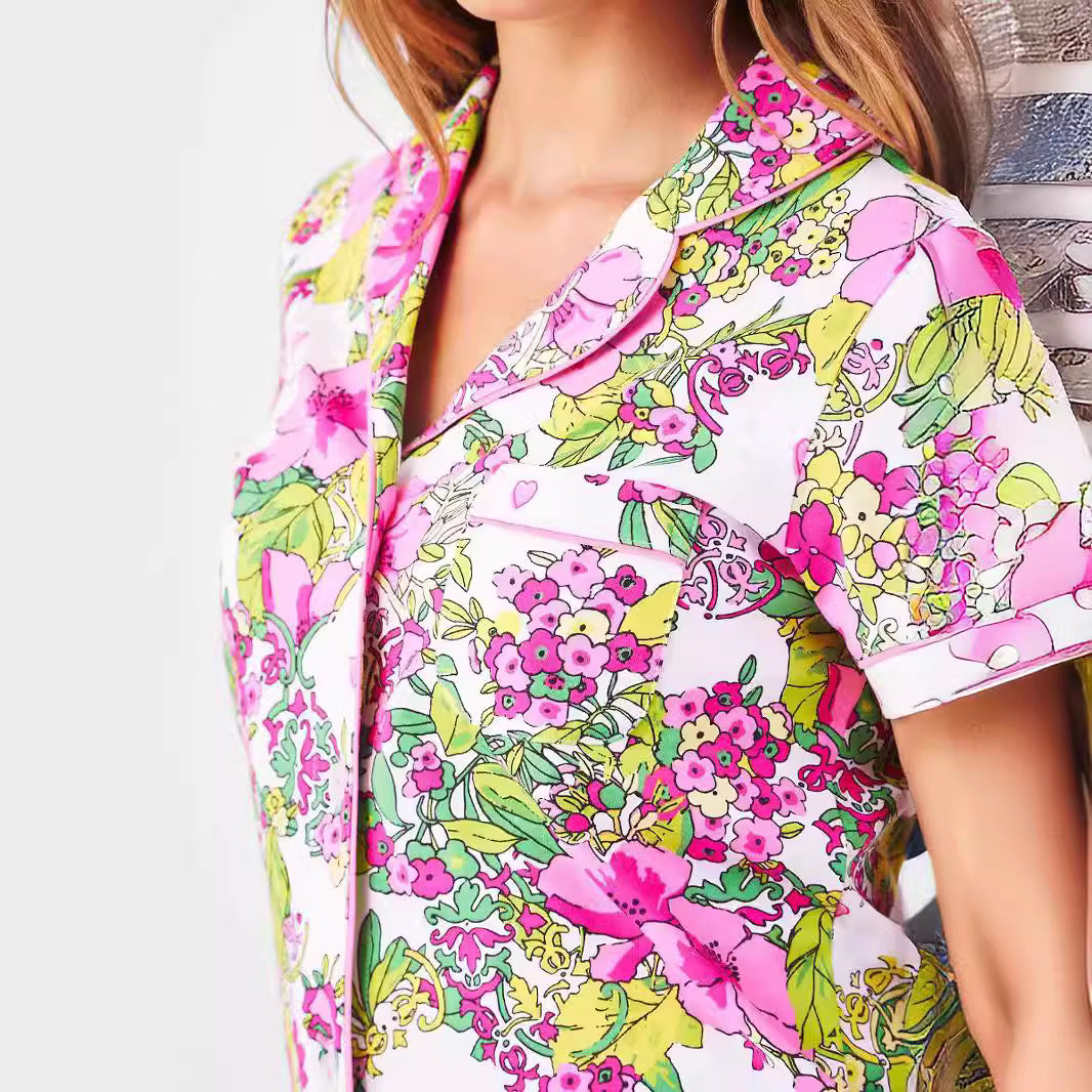 Femme Floral Print Loungewear Set Heidi-Mode