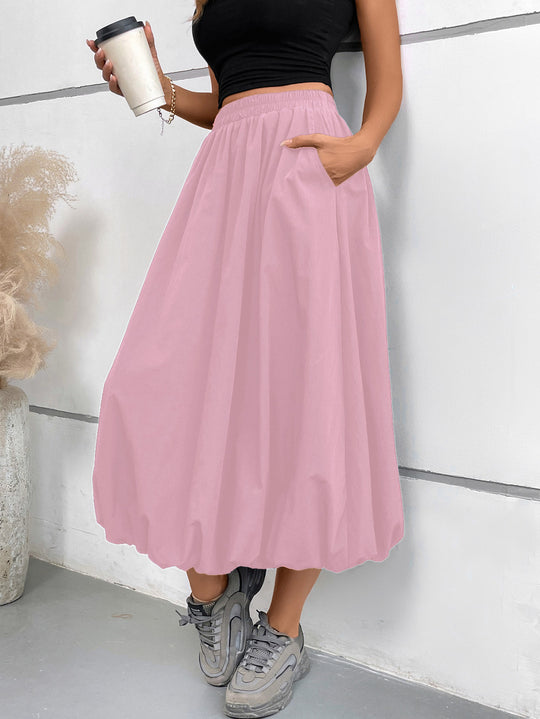 Damen luftiger Midirock Heidi-Mode