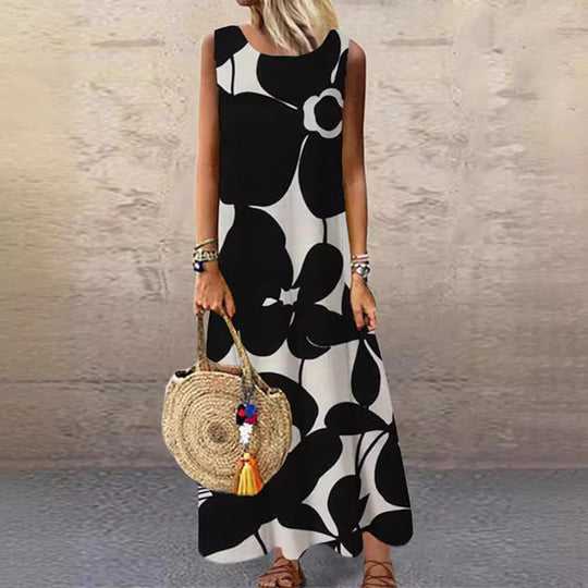 Damen Maxikleid mit floralem Muster Heidi-Mode
