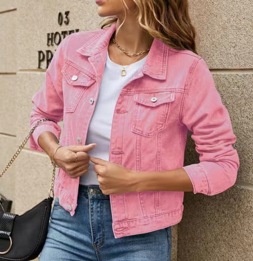 Damen trendige Jeansjacke im lässigen Schnitt Heidi-Mode