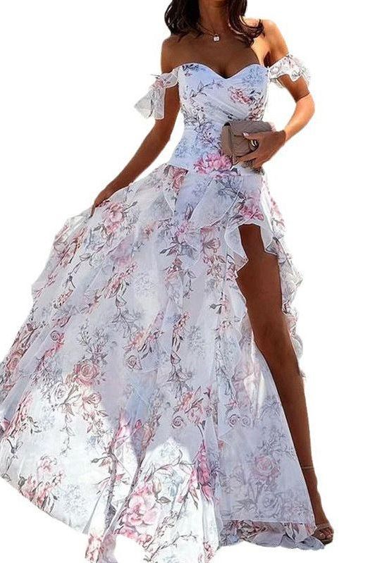 Heidi-Mode | Lockeres Langes Blumenkleid