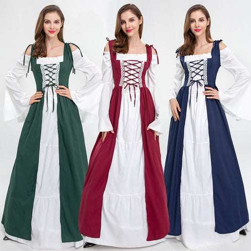 Damen historisches Märchenkleid mit elegantem Oberteil und ausgestellten Ärmeln Heidi