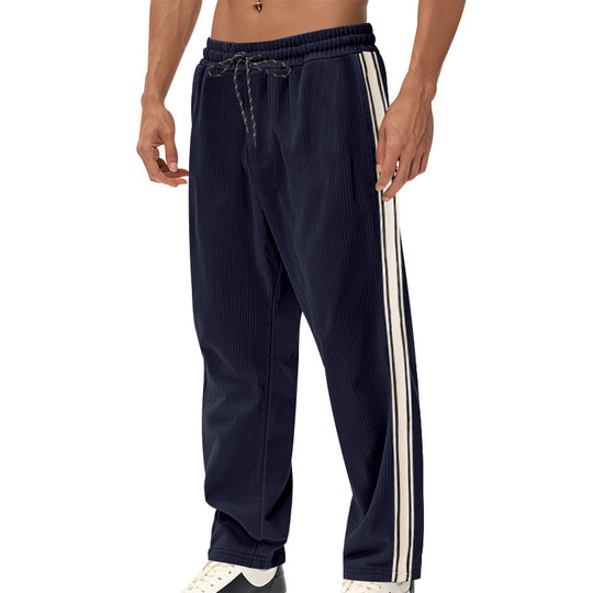Herren Sportliche Freizeithose mit seitlichen Streifen Heidi-Mode