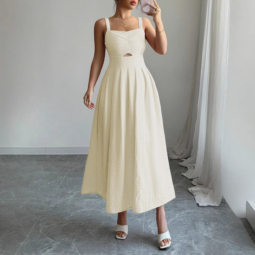 Damen Maxikleid mit verspieltem Ausschnitt Heidi-Mode
