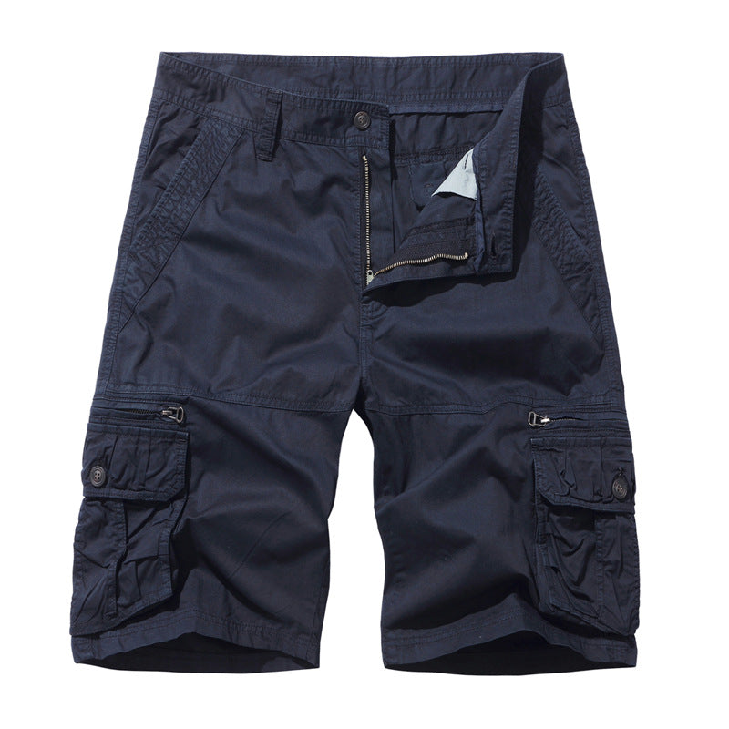 Herren Cargo-Shorts mit Mehrfachtaschen-Design Heidi-Mode
