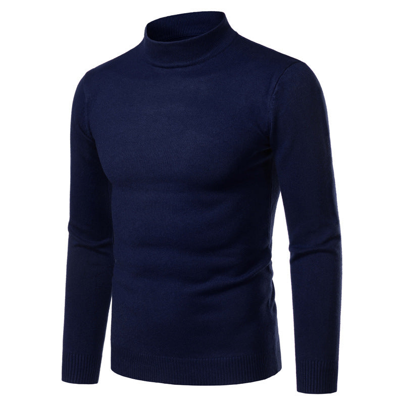 Herren warme Rollkragenpullover aus feinem Strickmaterial Heidi-Mode