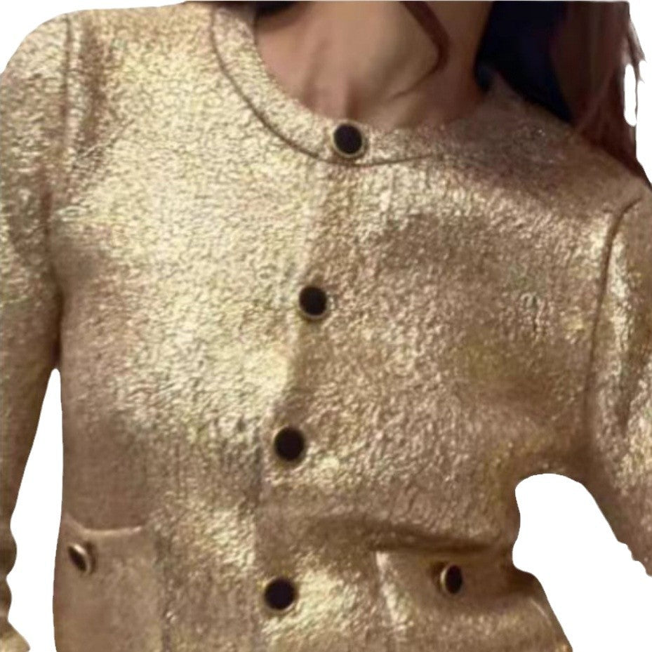 Damen Elegante Strickjacke mit luxuriösem Glitzer und praktischen Taschen Heidi-Mode