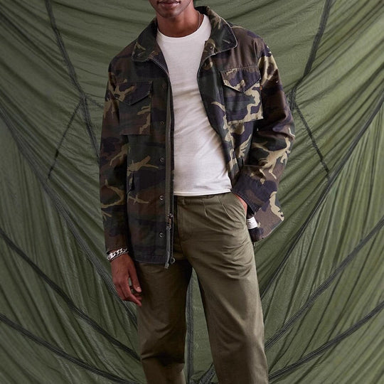 Herren praktische Utility-Jacke mit mehreren Taschen Heidi-Mode