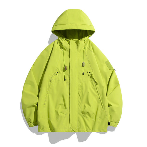 Damen lässige Outdoor-Jacke mit verstellbarem Kapuzensystem und funktionalen Taschen Heidi-Mode