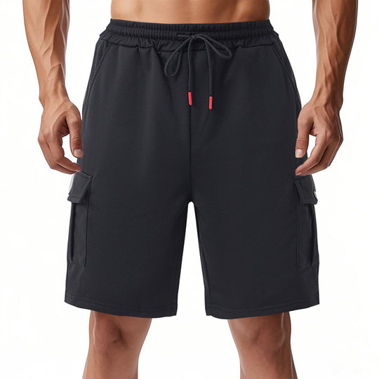 Herren funktionale Sportshorts mit praktischen Seitentaschen und elastischem Bund Heidi-Mode