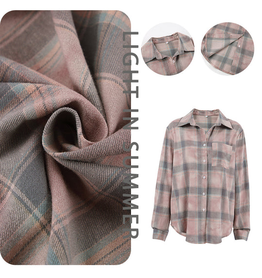 Damen Oversized Karohemd aus leichtem Baumwollmix mit modernen Schnittdetails Heidi-Mode