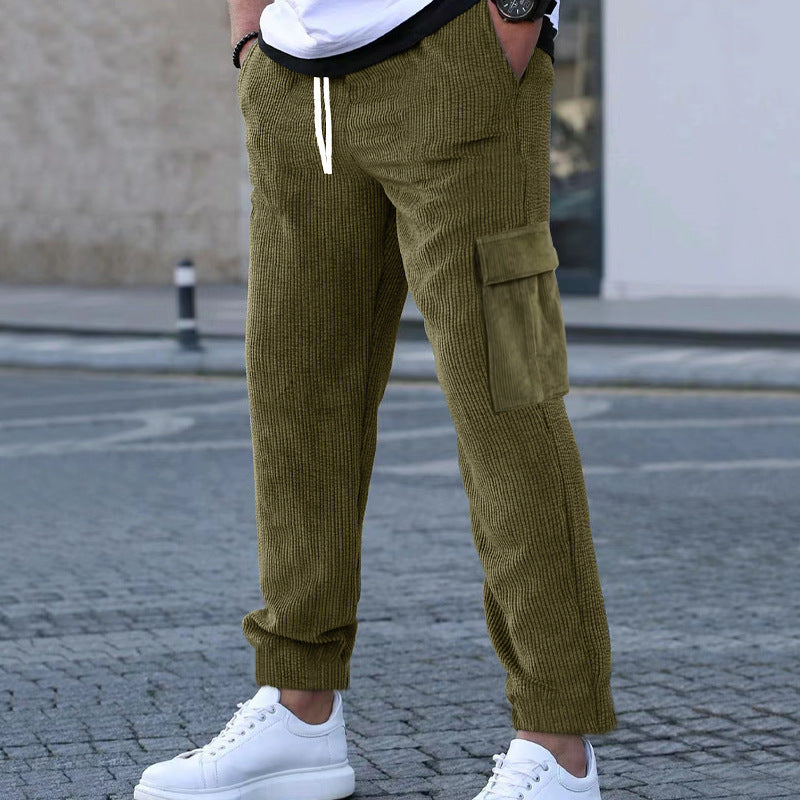 Damen lässige Freizeithose mit praktischen Cargo-Taschen und elastischem Bund Heidi-Mode