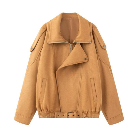 Damen lässige Oversize-Jacke aus hochwertigem Material Heidi-Mode