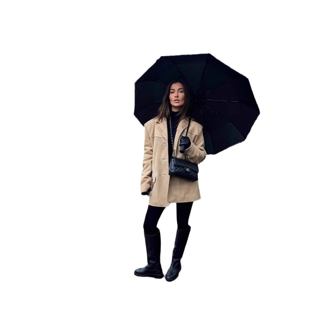 Damen Oversized Blazer mit strukturiertem Material Heidi-Mode