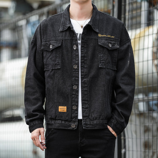 Herren Denimjacke im lässigen Stil mit funktionalen Pattentaschen und robustem Design Heidi-Mode