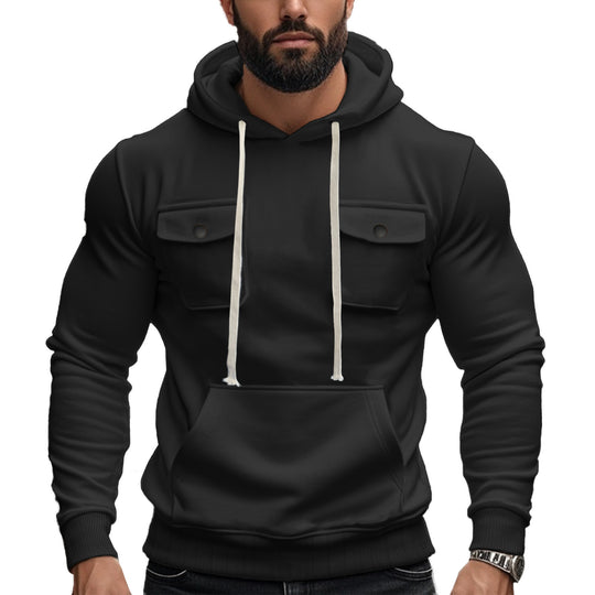 Herren Kapuzenpullover mit praktischen Pattentaschen und modernem Design Heidi-Mode