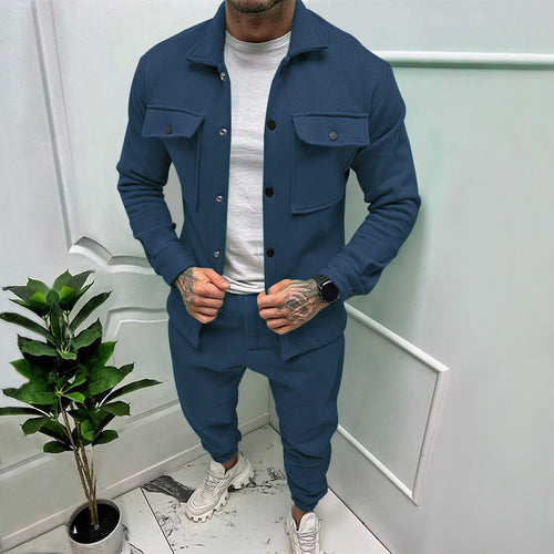 Herren Sportliches Freizeit-Set im lässigen Casual-Look mit funktionalen Taschen Heidi-Mode
