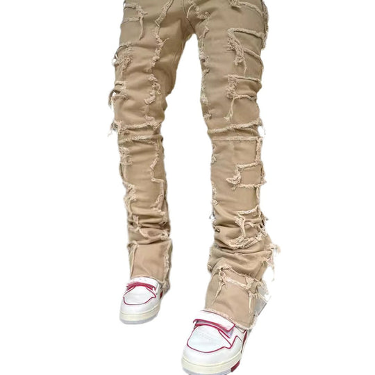 Herren modische Zerrissene Skinny Jeans im lässigen Street-Style Heidi-Mode