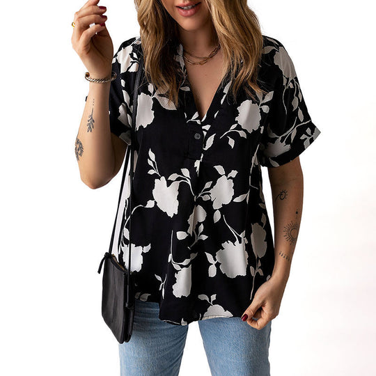 Damen Bluse mit floralem Design Heidi-Mode