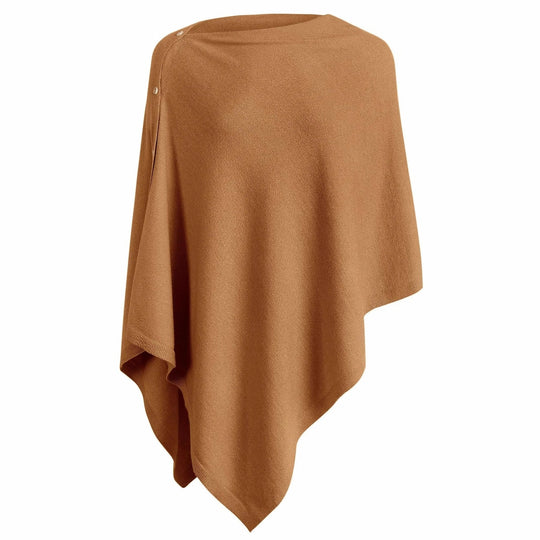 Damen vielseitiger Poncho aus hochwertiger Materialmischung Heidi-Mode