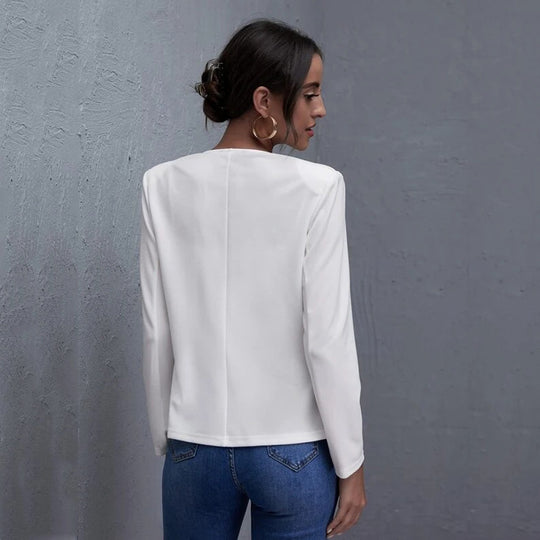 Damen Elegante Blazerjacke mit modernem Schnitt und praktischen Taschen Heidi-Mode
