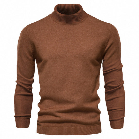 Herren Rollkragenpullover aus hochwertiger Wolle Heidi-Mode