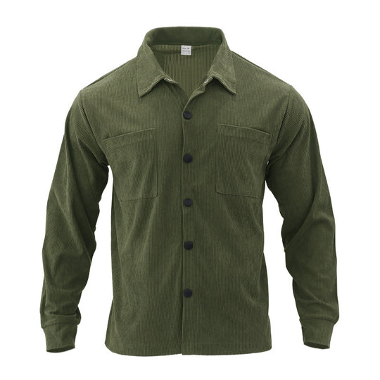 Herren Cord-Jacke mit praktischen Brusttaschen und modernem Schnitt Heidi-Mode