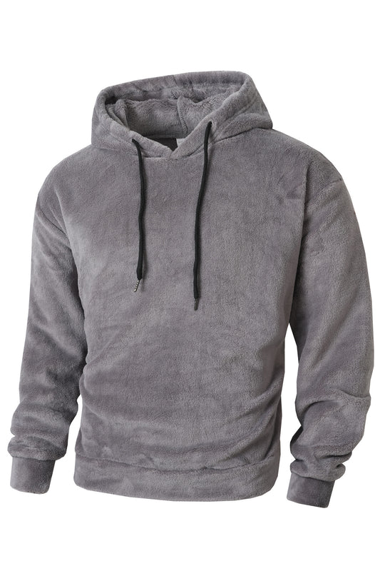 Herren Kuscheliger Fleece-Hoodie mit Kordelzug Heidi-Mode