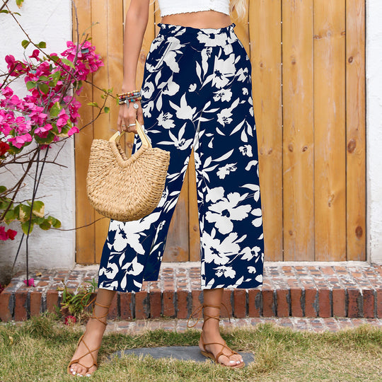 Damen Stylische, weite Blumenhose Heidi-Mode