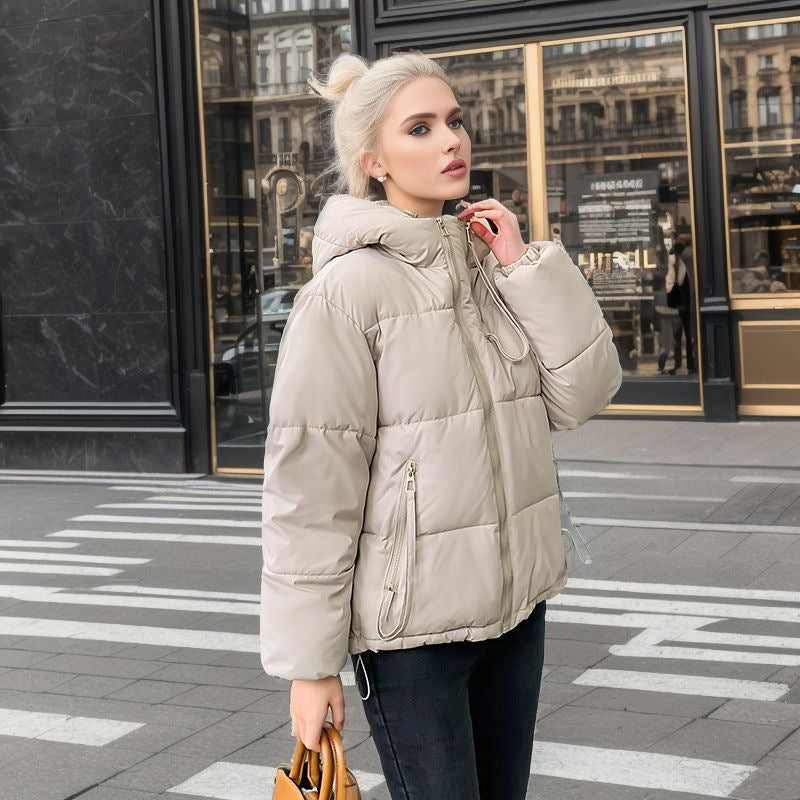 Damen modische Pufferjacke mit verstellbarer Kapuze und dicken Isolierungen Heidi-Mode