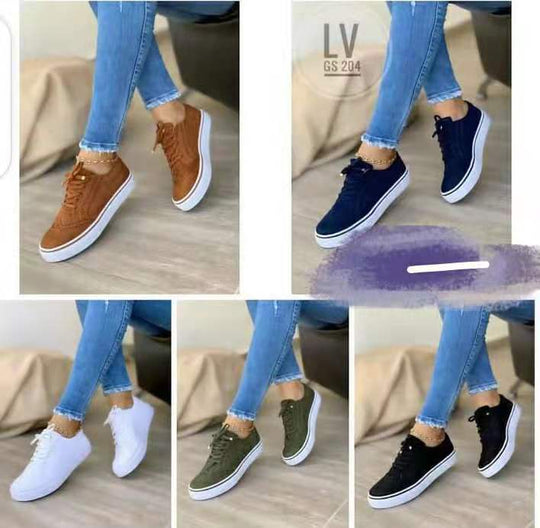 Damen Sneaker mit modischem Textilobermaterial und dämpfender Sohle Heidi-Mode