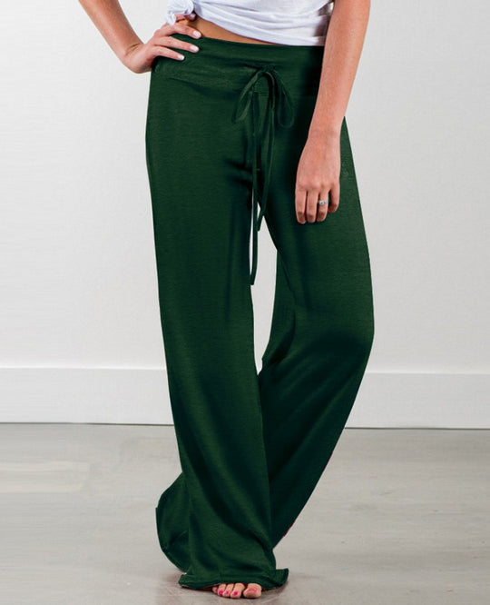 Damen Weite Freizeithose mit Kordelzug und lockerer Passform Heidi-Mode