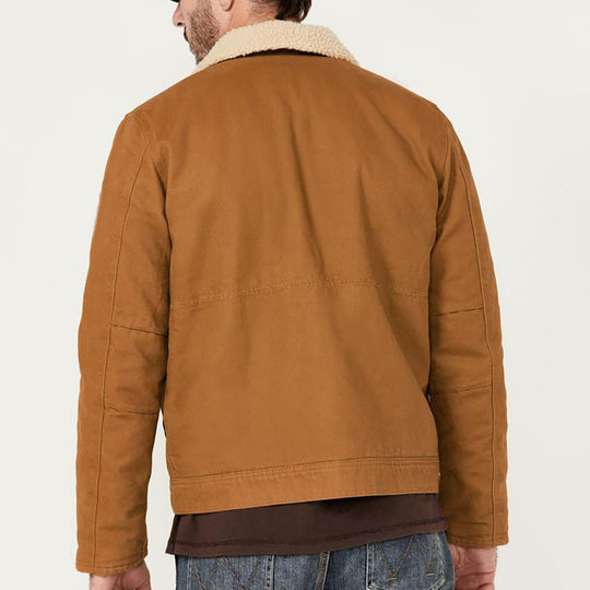 Herren Winterjacke aus strapazierfähigem Baumwollmaterial mit Teddyfutter und praktischen Taschen Heidi-Mode