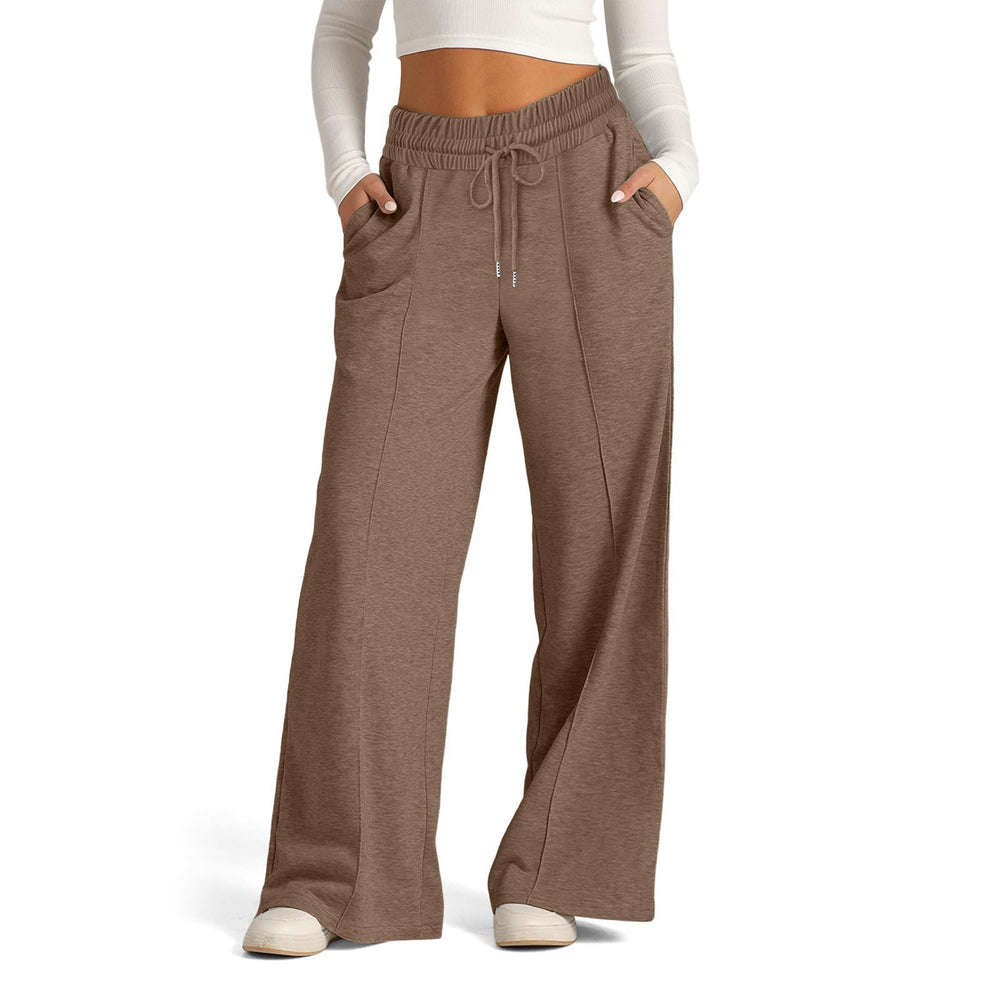 Damen weite Freizeithose mit elastischem Bund und praktischen Taschen Heidi-Mode