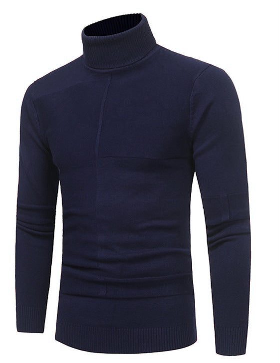 Herren Hochwertiger Rollkragenpullover aus weichem Strick Heidi-Mode