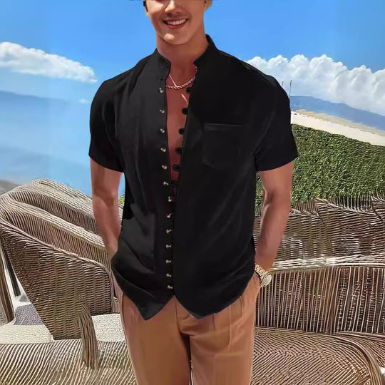 Herren Leichte Kurzarmhemd Heidi-Mode