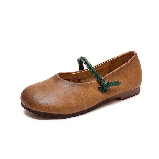 Damen Ballerinas aus hochwertigem Leder mit eleganter Schnalle Heidi-Mode