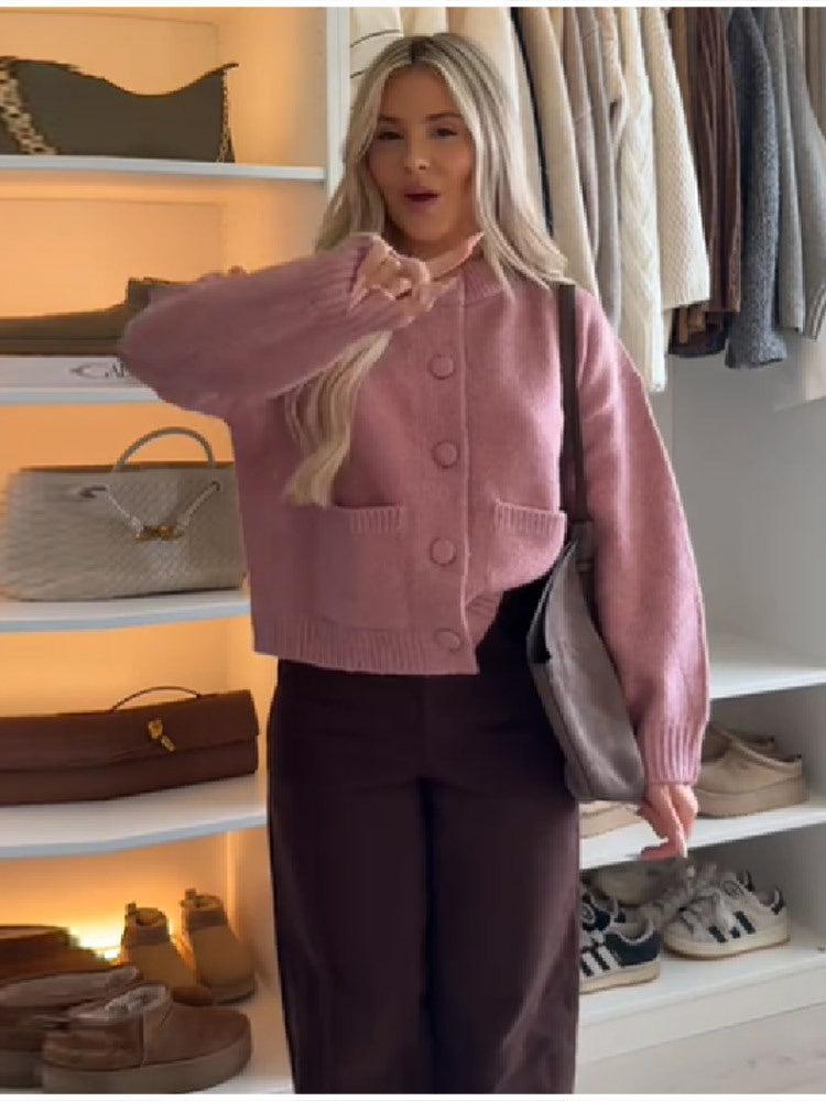 Damen Oversized Strickjacke Heidi-Mode